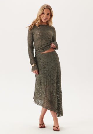Asymmetric Lace Skirt