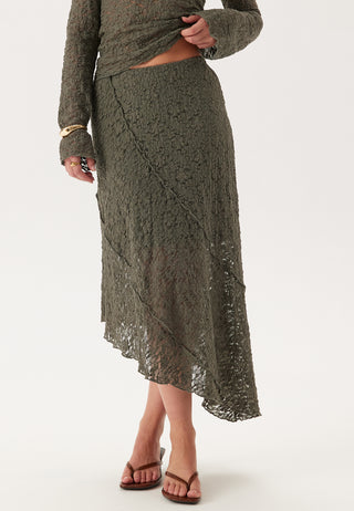Asymmetric Lace Skirt
