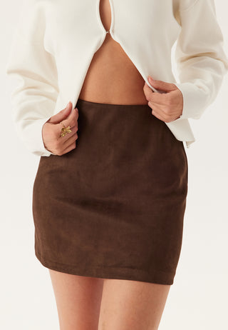 Faux Suede Mini Skirt