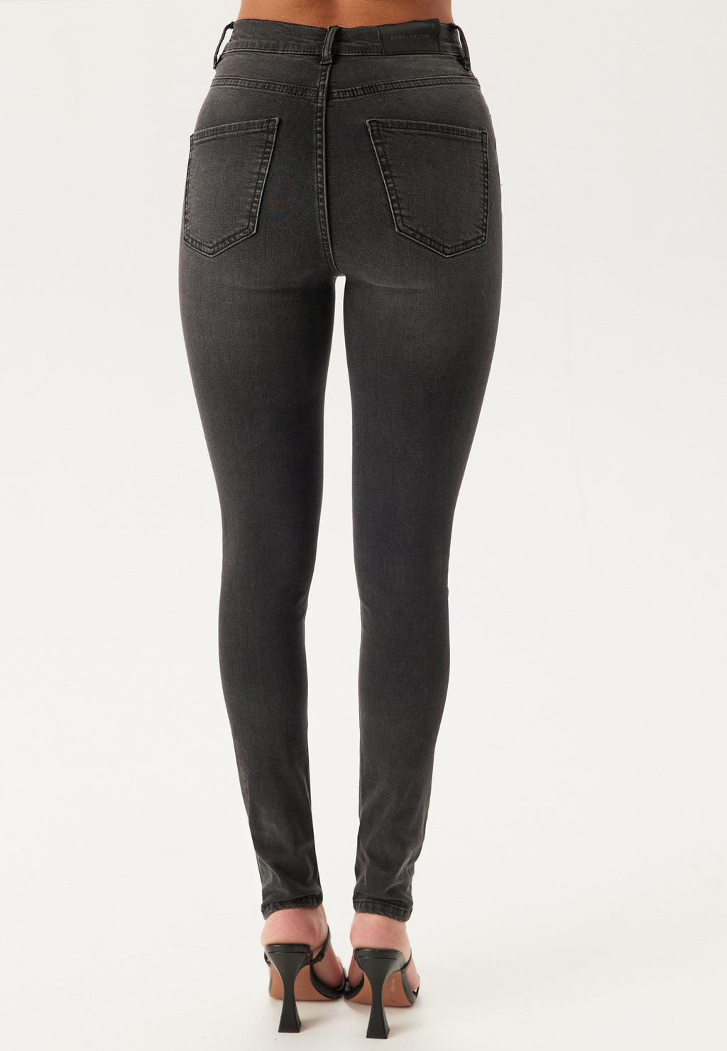 High Full Length Superstretch Jeans Black