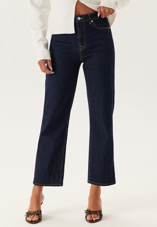 High Straight Ankle Jeans
