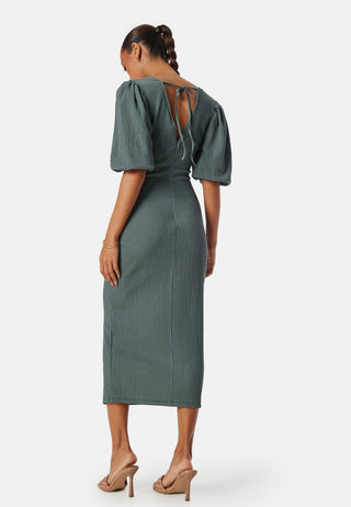 Structure Puff Sleeve Dress