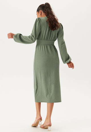 Structure Button Midi Dress