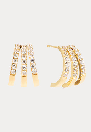 Trippel Crystal Earring