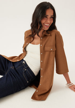 Faux Suede Shirt