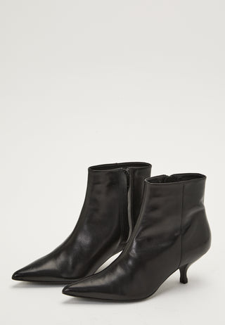 Heeled Leather Ankle Boot