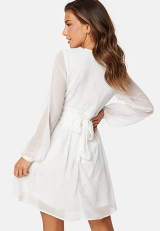 Tie Back L/S Chiffon Dress