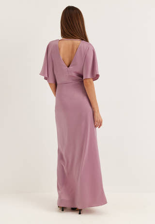 Wrap Satin Gown