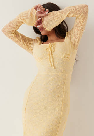 Square Neck Lace Dress