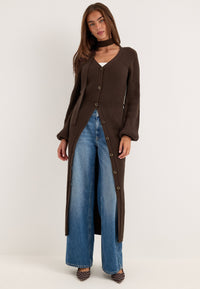 Rib Knitted Cardigan Dress