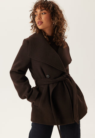 Short Wool Blend Coat