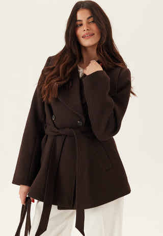 Short Wool Blend Coat