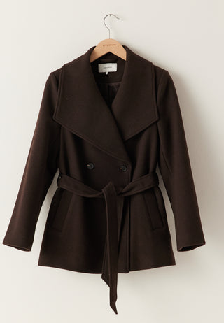 Short Wool Blend Coat