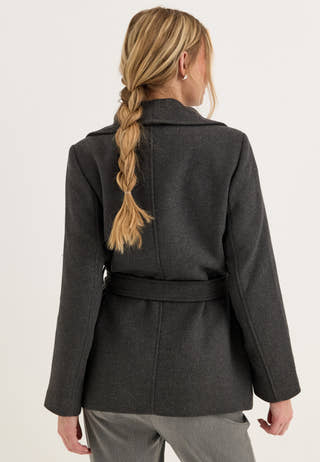 Short Wool Blend Coat