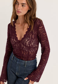 Long Sleeve Lace Top