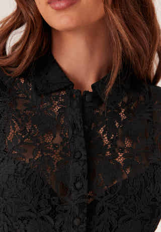 Lace Peplum Blouse