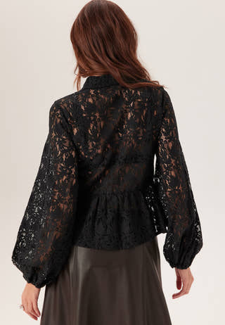 Lace Peplum Blouse