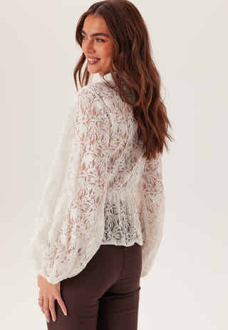 Lace Peplum Blouse