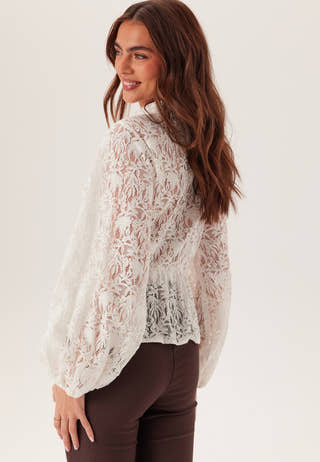 Lace Peplum Blouse