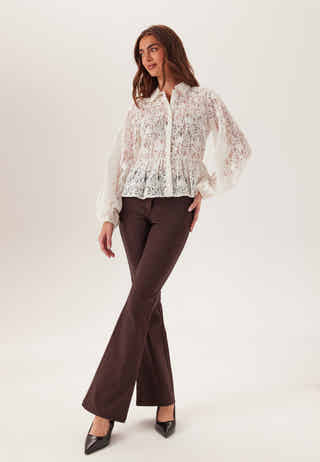 Lace Peplum Blouse