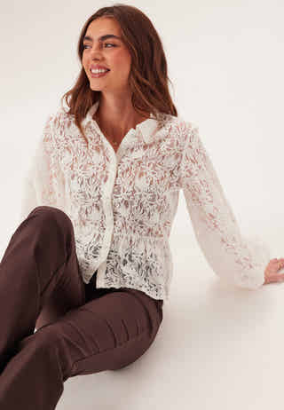 Lace Peplum Blouse