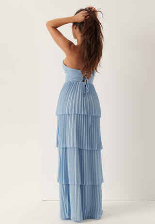 Pleated Bandeau Gown