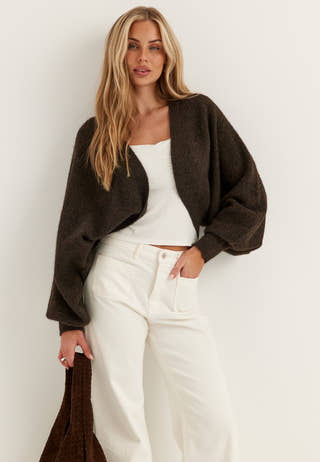 Knitted Bolero Brown