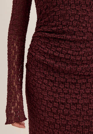 Lace Ankle Dress Red