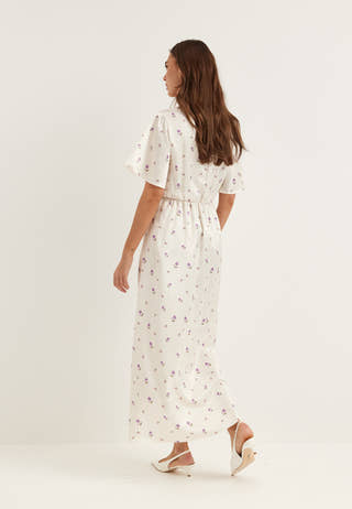 Satin Scarf Maxi Dress