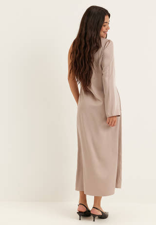 Satin One Shoulder Dress