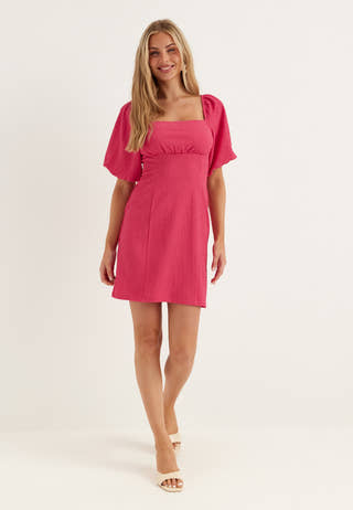Volume Sleeve Mini Dress