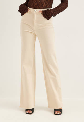 High Straight Leg Jeans White