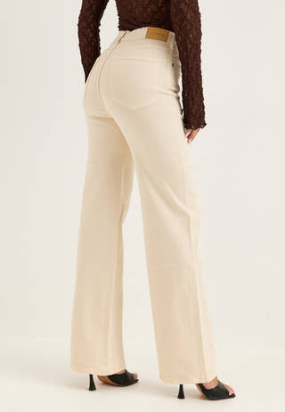 High Straight Leg Jeans White