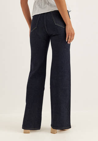 High Straight Leg Jeans Blue