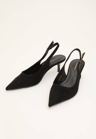 Pointy Slingback Black