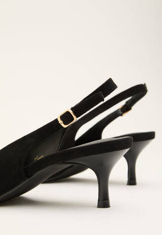 Pointy Slingback Black