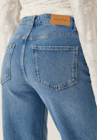 High Straight Ankle Jeans