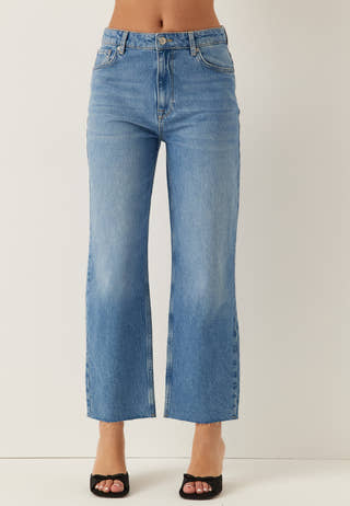 High Straight Ankle Jeans