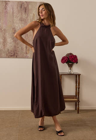 Halter Neck Balloon Dress