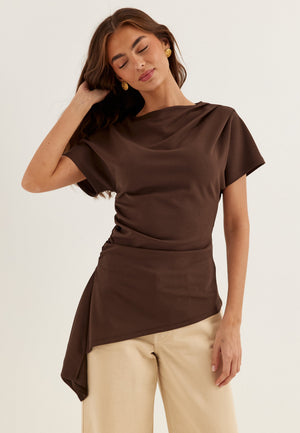 Assymetric Drapy Top