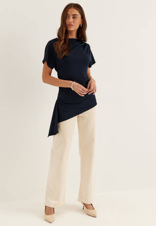 Assymetric Drapy Top