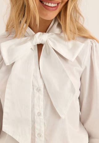 Tie Detail Blouse White