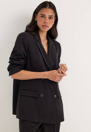 Double Breasted Blazer Black