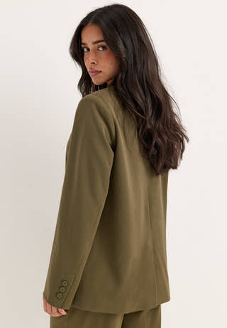 Double Breasted Blazer Green