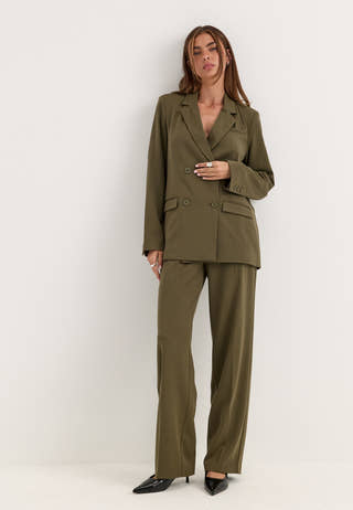Double Breasted Blazer Green