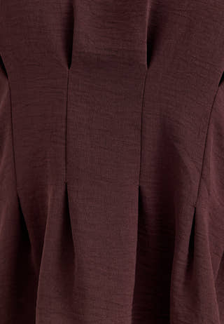 Crepe Pleated Blouse Purple