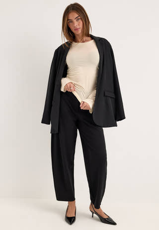 Asymmetric Long Sleeve Top White