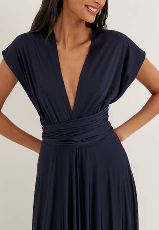 Multi Tie Soft Gown Blue