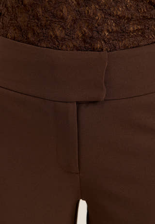 Soft Suit Wide Trousers Brown