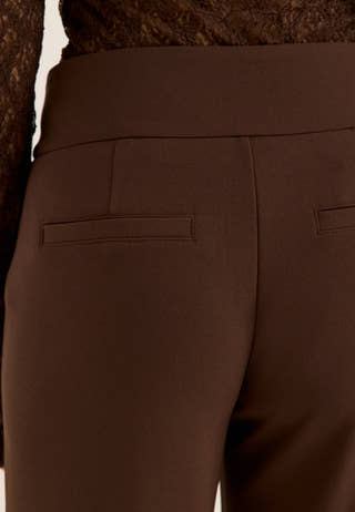 Soft Suit Wide Trousers Brown